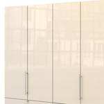 Falttürenschrank Loft II Eiche Sägerau Dekor / Glas Magnolie - 200 x 216 cm