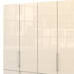 Vouwdeurkast Loft II Grof gezaagde eikenhouten look/Magnoliakleurig glas - 200 x 216 cm