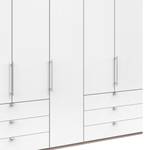 Armoire à portes pliantes Loft IV Imitation chêne brut de sciage / Blanc alpin - 250 x 216 cm - Tiroir sur le bord