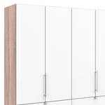 Armoire à portes pliantes Loft II Imitation chêne brut de sciage / Blanc alpin - 250 x 216 cm