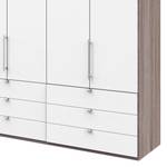 Armoire à portes pliantes Loft II Imitation chêne truffier / Blanc alpin - 200 x 216 cm