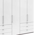 Armoire à portes pliantes Loft IV Imitation chêne truffier / Blanc alpin - 250 x 216 cm - Tiroir sur le bord