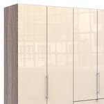 Vouwdeurkast Loft I Truffeleikenhouten look/Magnoliakleurig glas	 - Hoogte: 216 cm - Lade rechts