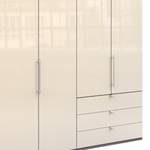 Vouwdeurkast Loft I Truffeleikenhouten look/Magnoliakleurig glas	 - Hoogte: 216 cm - Lade rechts