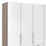 Armoire à portes pliantes Loft VI Imitation chêne truffier / Blanc alpin - Hauteur : 216 cm