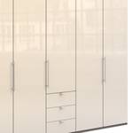 Falttürenschrank Loft VI Trüffeleiche Dekor / Glas Magnolie - Höhe: 216 cm