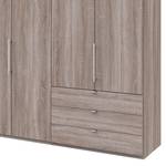 Armoire à portes pliantes Loft IV Imitation chêne truffier - 300 x 216 cm - Tiroir sur le bord