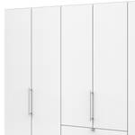 Armoire à portes pliantes Loft III Imitation chêne truffier / Blanc alpin - Hauteur : 216 cm - Sans portes miroir