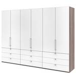 Armoire à portes pliantes Loft II Imitation chêne truffier / Blanc alpin - 300 x 216 cm