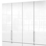 Armoire à portes pliantes Loft II Blanc alpin / Verre blanc - 200 x 236 cm