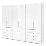 Armoire à portes pliantes Loft IV Blanc - 300 x 236 cm - Tiroir sur le bord