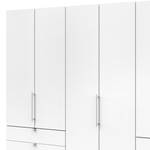 Armoire à portes pliantes Loft IV Blanc - 300 x 236 cm - Tiroir sur le bord