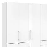 Falttürenschrank Loft IV Weiß - 250 x 236 cm - Schublade außen