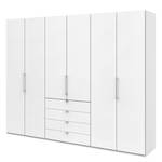Armoire à portes pliantes Loft III Blanc - Hauteur : 236 cm - Sans portes miroir