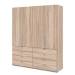 Armoire à portes pliantes Loft II Imitation chêne brut de sciage - 200 x 236 cm