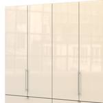 Vouwdeurkast Loft II Grof gezaagde eikenhouten look/Magnoliakleurig glas - 200 x 236 cm