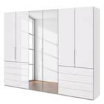 Armoire à portes pliantes Loft V Blanc alpin / Verre blanc - Hauteur : 236 cm