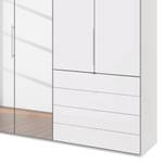 Armoire à portes pliantes Loft V Blanc alpin / Verre blanc - Hauteur : 236 cm