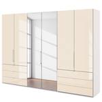Armoire à portes pliantes Loft V Blanc alpin / Verre Magnolia - Hauteur : 216 cm
