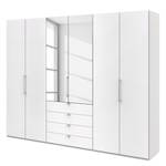 Falttürenschrank Loft III Weiß - Höhe: 236 cm - 2 Spiegeltüren