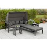 Loungeset Argos (3-teilig) Aluminium / Polyester - Grau