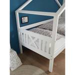 Lit cabane Leonie Blanc - Bois massif - 209 x 170 x 98 cm