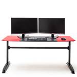 Gaming Tisch mcRacing 8 Carbon Dekor / Schwarz & Rot - Breite: 160 cm