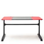 Bureau gamer mcRacing Basic 8 Imitation carbone / Noir et rouge - Largeur : 140 cm