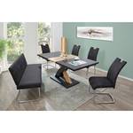 Chaises cantilever Comps I (lot de 2) Microfibre / Acier - Noir vintage