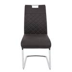 Chaises cantilever Comps I (lot de 2) Microfibre / Acier - Noir vintage