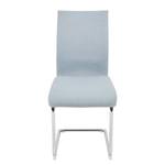 Chaises cantilever Lunery I (lot de 2) Tissu / Acier - Bleu pastel