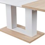 Table Lehon (extensible) - Imitation chêne Sonoma / Blanc