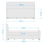 Boxspring Noble County Donkergrijs - 180 x 200cm