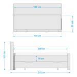 Lit boxspring Susville Gris lumineux - 160 x 200cm