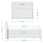 Boxspring Susville Heldergrijs - 100 x 200cm