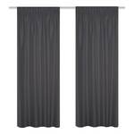 Rideaux Kotu (lot de 2) Polyester - Gris - 135 x 225 cm