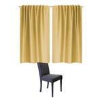 Rideaux Kotu (lot de 2) Polyester - Jaune - 135 x 145 cm