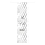 Schuifgordijn Live Laugh Love polyester - Grijs - Set van 1