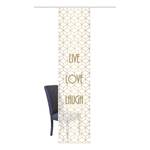 Schuifgordijn Live Laugh Love polyester - Goud - Set van 1