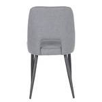 Gestoffeerde stoel Meylan (set van 2) geweven stof/ijzer - Grijs