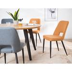 Chaises capitonnées Meylan (lot de 2) Tissu / Fer - Terre cuite