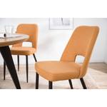 Chaises capitonnées Meylan (lot de 2) Tissu / Fer - Terre cuite