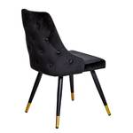 Gestoffeerde stoelen Loix (set van 2) fluweel/staal - Zwart