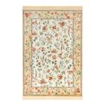 Laagpolig vloerkleed Oriental Flowers viscose/katoen - Beige - 195 x 300 cm