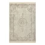 Tapis vintage Oriental Medaillon Viscose / Coton - Crème - 135 x 195 cm