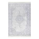 Tapis vintage Oriental Medaillon Viscose / Coton - Bleu pastel - 135 x 195 cm