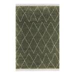 Hochflorteppich Jade Kunstfaser - Olivgrün - 120 x 170 cm