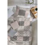 Parure de lit Regny Coton - Gris / Rose - 135 x 200 cm + oreiller 80 x 80 cm