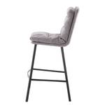 Chaise de bar Tillac Tissu / Acier - Gris chiné / Noir