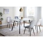 Eettafel Myans witte marmeren look/zwart